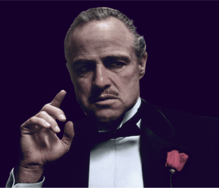 Imagem de Vito Corleone do filme O Poderoso Chefão